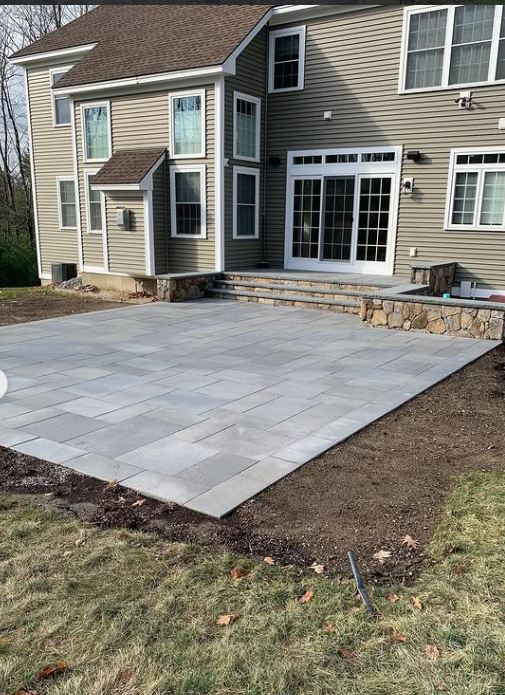 Bluestone patio and steps