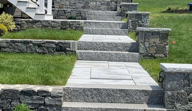 Granite steps and terrace walk