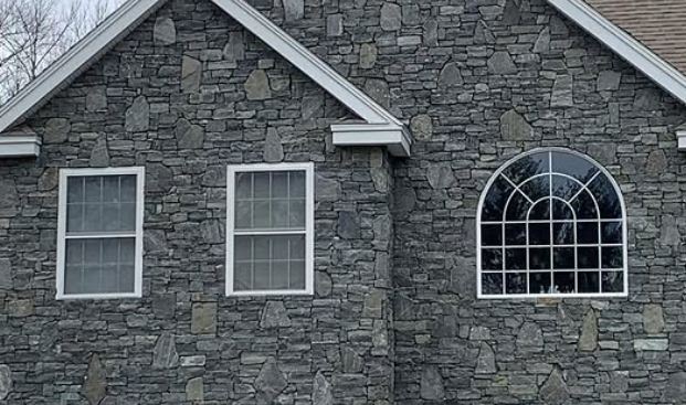 Full stone veneer facade